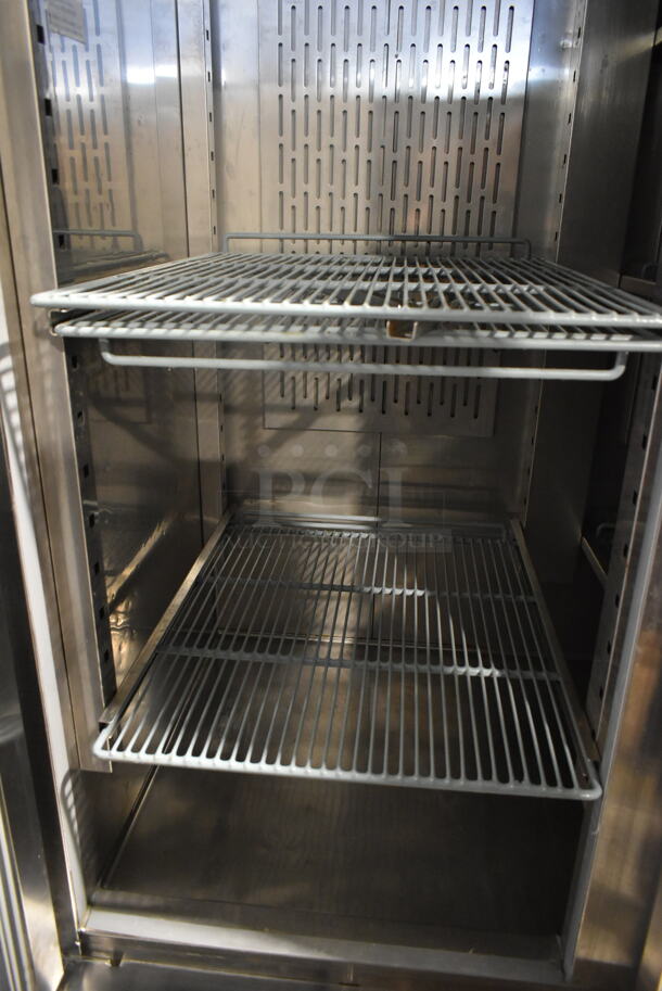 Avantco 178SS2RHC Stainless Steel Commercial 2 Door Reach In Cooler w/ Poly Coated Racks on Commercial Casters. 115 Volts, 1 Phase. Tested and Working!
 - Image 6 of 9
