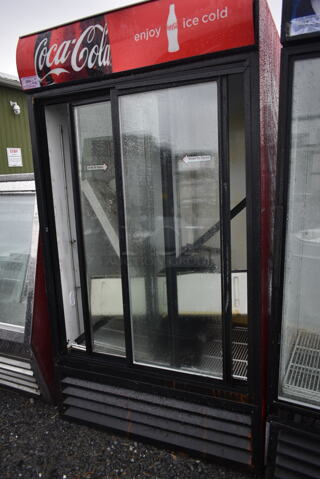 Beverage Air MT38 Metal Commercial 2 Door Reach In Cooler Merchandiser. 115 Volts, 1 Phase. Tested and Does Not Power On