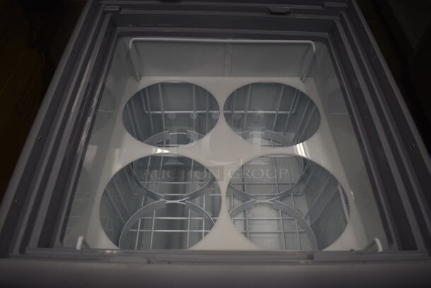 KoolMore KM-ICD-26SD Metal Commercial Chest Freezer Merchandiser on Commercial Casters. 115 Volts, 1 Phase. 26x28x34. Tested and Powers On But Temps at 46 Degrees - Image 7 of 8