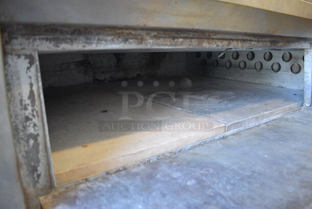 2 Bari Model MS54 Stainless Steel Commercial Natural Gas Powered Single Deck Pizza Ovens w/ Cooking Stones. 80,000 BTU. 2 Times Your Bid! 72x44x66 - Image 5 of 10