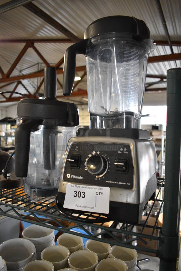 2019 Vita Mix Model VM0158A Metal Commercial Countertop Blender w/ 2 Pitchers. 120 Volts, 1 Phase. 8x9x18. Tested and Working! - Image 2 of 6