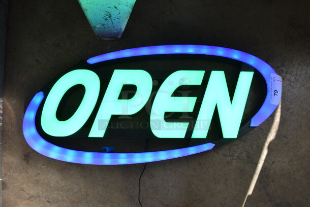Light Up Open Sign. 33x3x14. Tested and Working!