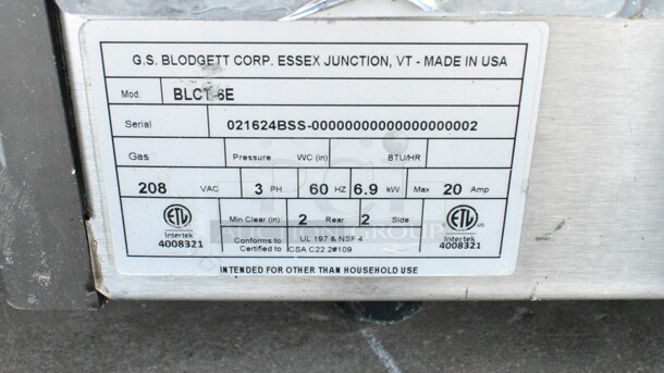 BRAND NEW SCRATCH AND DENT! 2024 Blodgett BLCT-6E Stainless Steel Commercial Mini Countertop Combi Convection Oven. 208 Volts, 3 Phase.  - Image 10 of 10