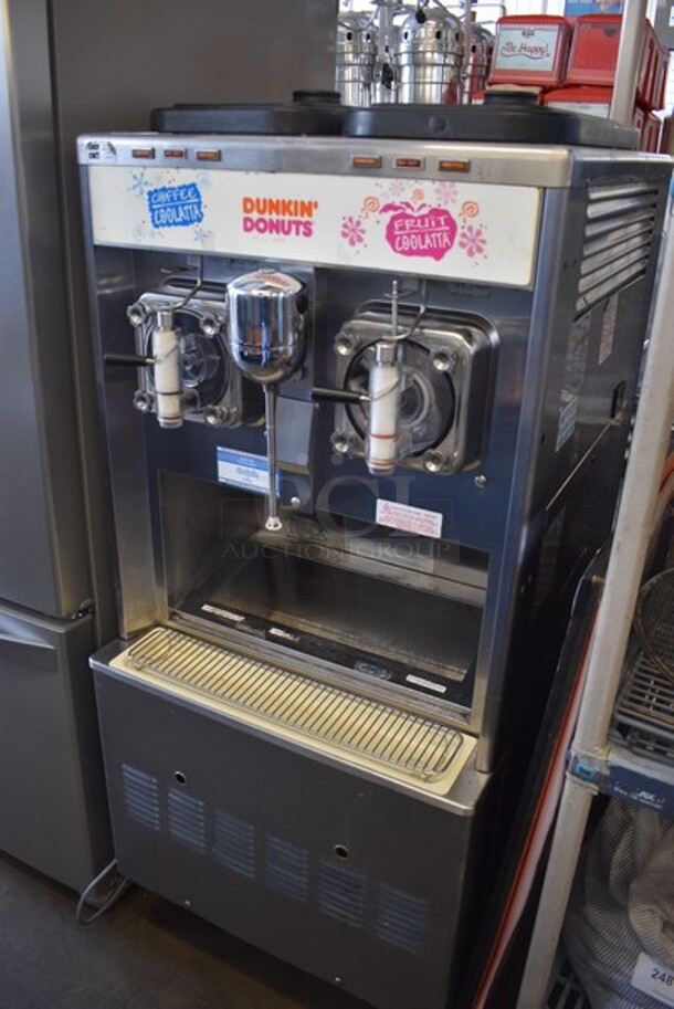 Taylor Model 342D-27 Stainless Steel Commercial Floor Style Air Cooled 2 Flavor Frozen Beverage Machine w/ Drink Mixer Attachment on Commercial Casters. 208-230 Volts, 1 Phase. 26x34x60 - Image 2 of 8