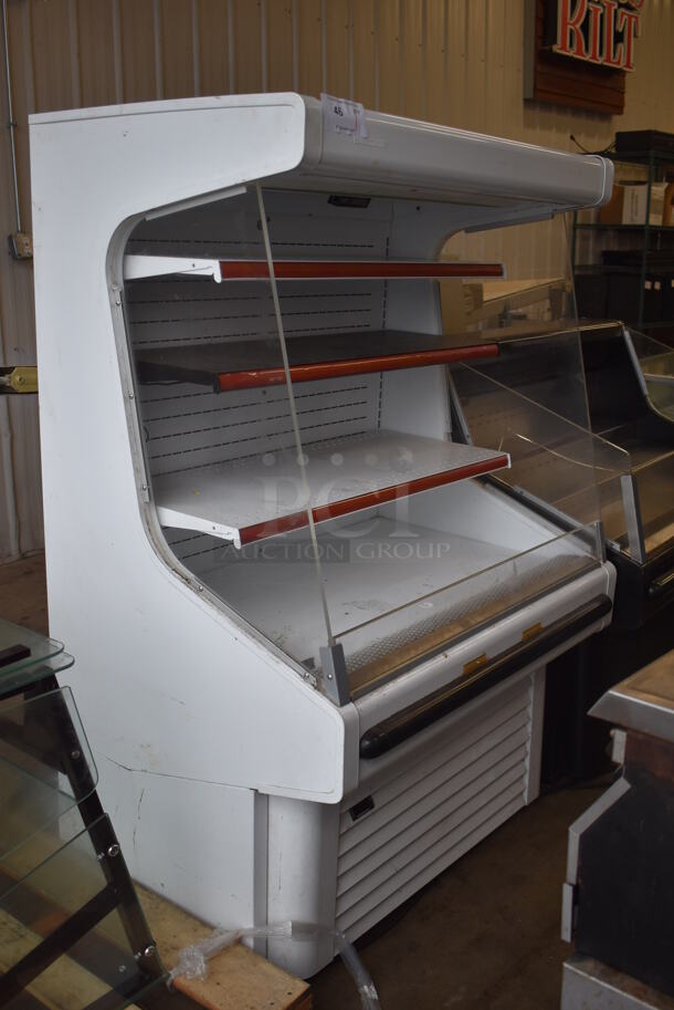 Hussmann GSVM-4060 Metal Commercial Floor Style Open Grab N Go Display Case Merchandiser. 115 Volts, 1 Phase. 40x31x61. Tested and Working!