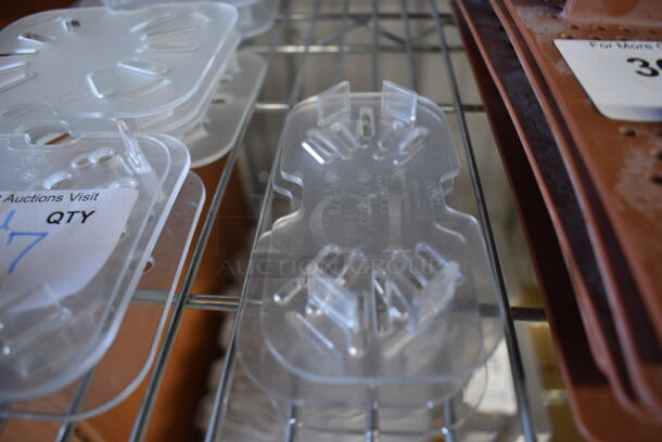 ALL ONE MONEY! Lot of 4 Clear Poly 1/9 Size Drop In Bin Straining Inserts! - Image 1 of 3