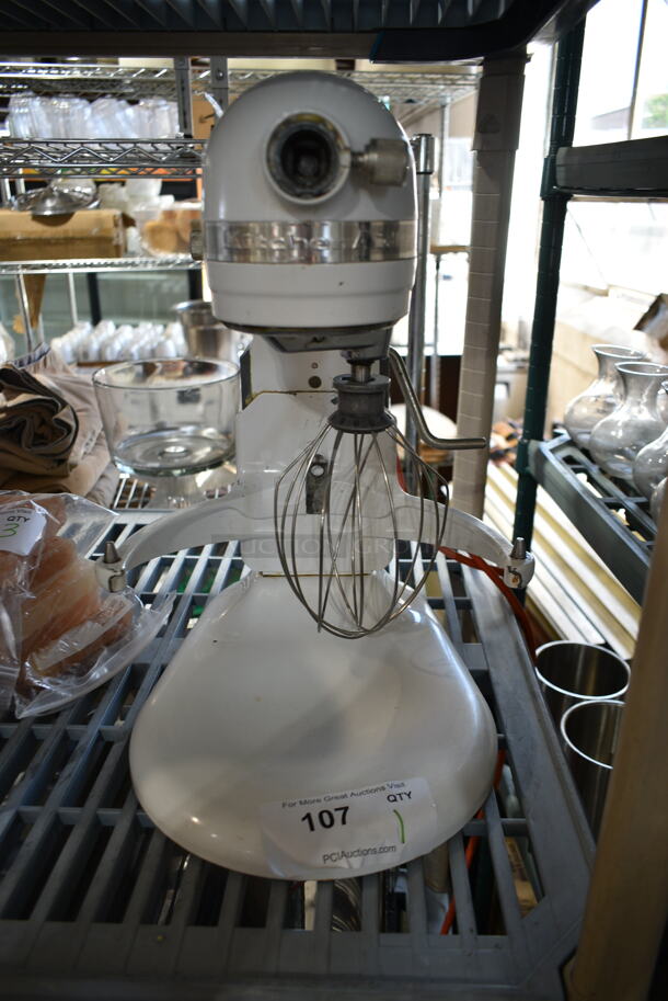 KitchenAid RKSM8990WH Metal Countertop Planetary Mixer w/ Whisk Attachment. 120 Volts, 1 Phase. Tested and Working! - Image 1 of 6