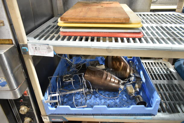 ALL ONE MONEY! Two Tier Lot of Various Items Including Cutting Boards, Serving Pitchers and Condiment Holders - Image 1 of 7