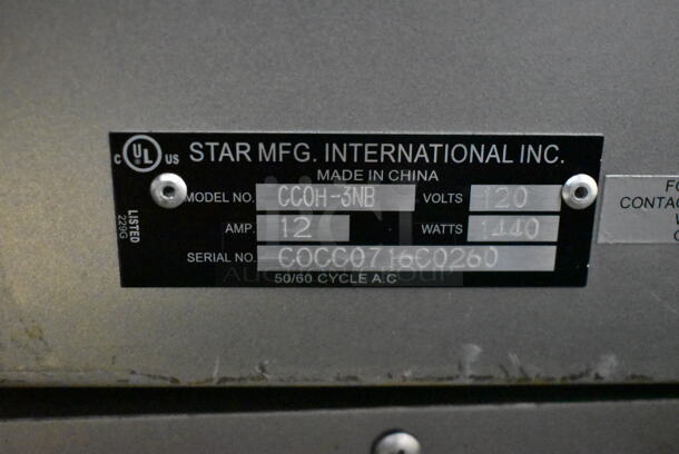 Star Holman CCOH-3NB Stainless Steel Commercial Countertop Electric Powered Convection Oven w/ View Through Door and Metal Oven Racks. 115 Volts, 1 Phase. Tested and Does Not Power On - Image 6 of 6