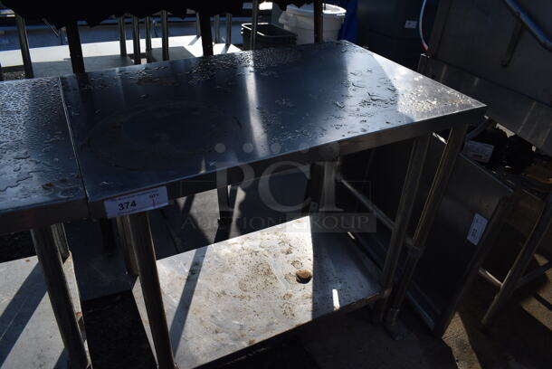 Stainless Steel Table w/ Metal Under Shelf. 36x24x35 - Image 3 of 3