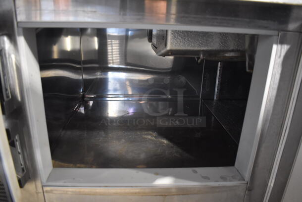 CustomCool Stainless Steel Commercial 2 Door Undercounter Cooler on Commercial Casters. 115 Volts, 1 Phase. 42x28.5x33. Tested and Working! - Image 4 of 6