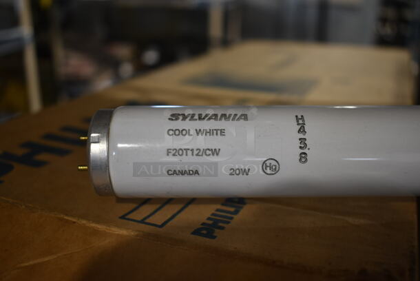 BRAND NEW BOX of 30 Fluorescent Tube Lights Including Sylvania F20T12/CW - Image 3 of 3