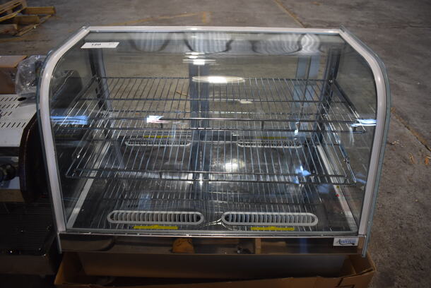 BRAND NEW! Avantco 360BCDI35W Metal Commercial Countertop White Curved Refrigerated Drop-In Bakery Display Case Merchandiser. 110-120 Volts, 1 Phase. 34.5x23x27. Tested and Working!