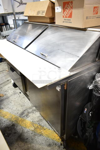 Beverage Air SPED60-24M-2 Stainless Steel Commercial Sandwich Salad Prep Table Bain Marie Mega Top w/ Door and 2 Drawers on Commercial Casters. 115 Volts, 1 Phase. Tested and Working!