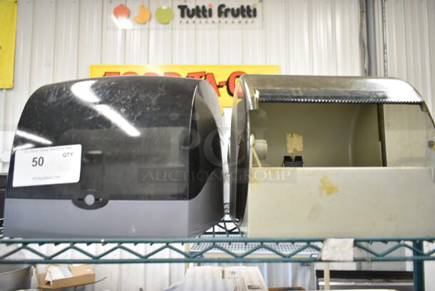 2 Poly Wall Mount Paper Towel Dispensers. 2 Times Your Bid!  - Image 1 of 5
