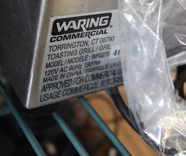 Waring WPG275 Stainless Steel Commercial Countertop Panini Press. 120 Volts, 1 Phase. 19x17x10. Tested and Working! - Image 6 of 6