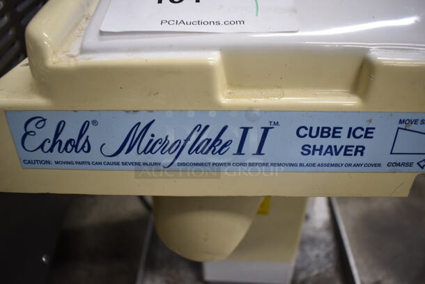 Echols 702 Microflake II Electric Countertop Cube Ice Shaver On Metal Tray with Rubber Stoppers. 115V. Tested and Powers On But Parts Do Not Move - Image 7 of 7