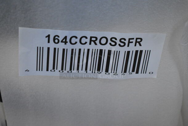 8 BRAND NEW SCRATCH AND DENT! Lancaster Table & Seating 164CCROSSFR Black Metal Cross Back Dining Height Chair w/ 12 Cushions. 8 Times Your Bid!  - Image 8 of 8