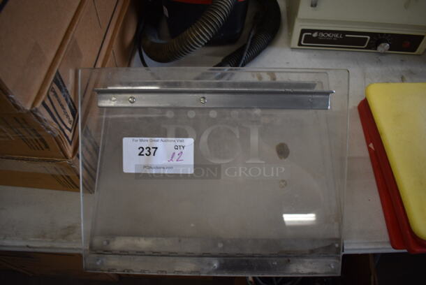 ALL ONE MONEY! Lot of 2 Clear Poly Center Hinge Lids. 15.5x24x2 - Image 3 of 4
