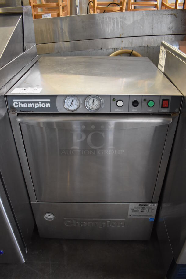Champion UH170B-70 ENERGY STAR Stainless Steel Commercial Undercounter Dishwasher. 120/208-230 Volts, 1 Phase. 24x25x34