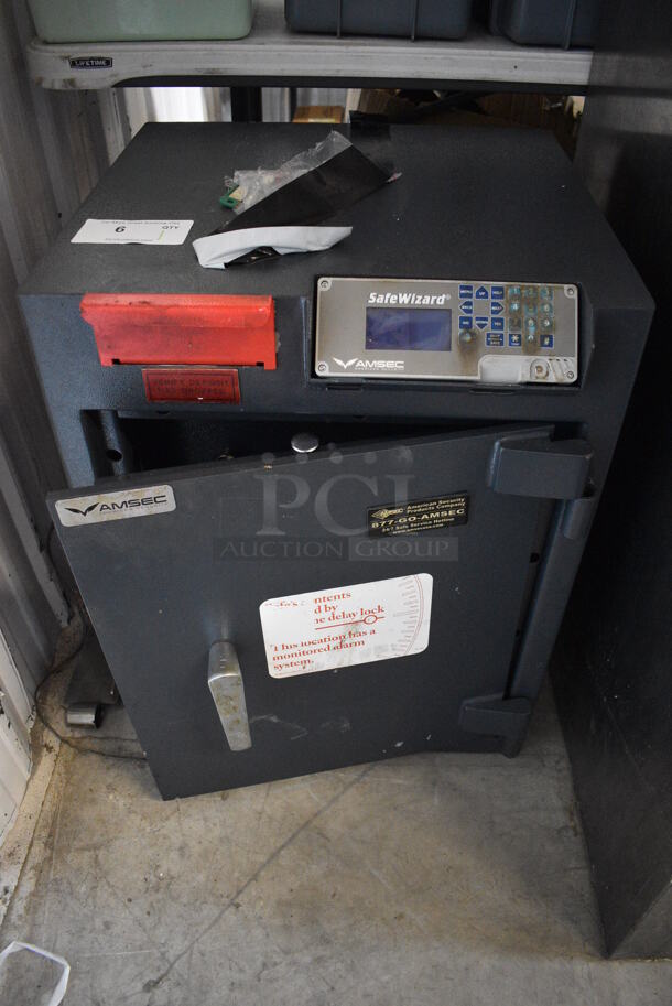 Amsec Metal Commercial Safe. Does Not Come w/ Combination But Comes w/ Keys. 20x20x26