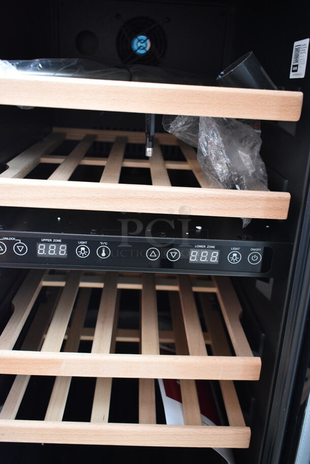 BRAND NEW SCRATCH AND DENT! AvaValley 342WRC32DZ Stainless Steel Dual Temperature Full Glass Door Commercial Wine Cooler Merchandiser. 115 Volts, 1 Phase. Tested and Working! - Image 6 of 6
