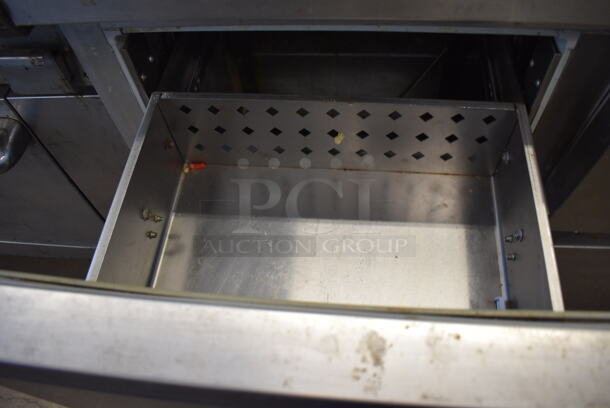 Continental SW48-12 Stainless Steel Commercial Sandwich Salad Prep Table Bain Marie Mega Top w/ 4 Drawers on Commercial Casters. 115 Volts, 1 Phase. 48x30x44. Tested and Powers On But Temps at 58 Degrees - Image 8 of 9