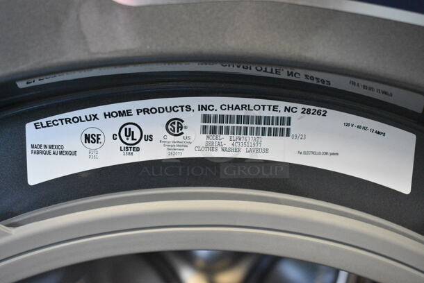 2023 Electrolux ELFW7637AT1 Front Load Washing Machine. 120 Volts, 1 Phase.  - Image 8 of 9
