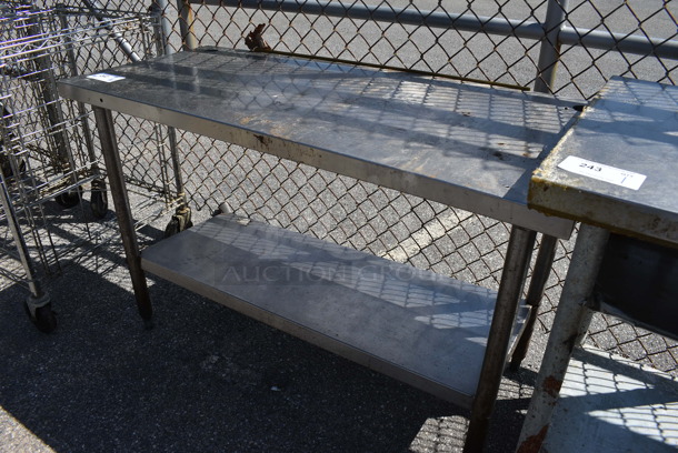 Stainless Steel Table w/ Metal Under Shelf. 48x21x31.5 - Image 4 of 4