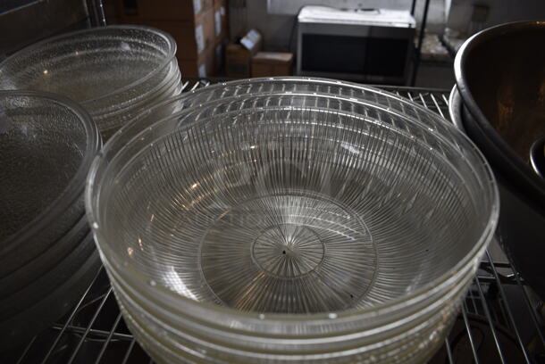 ALL ONE MONEY! Lot of 7 Clear Poly Bowls! 9x9x3 - Image 2 of 3