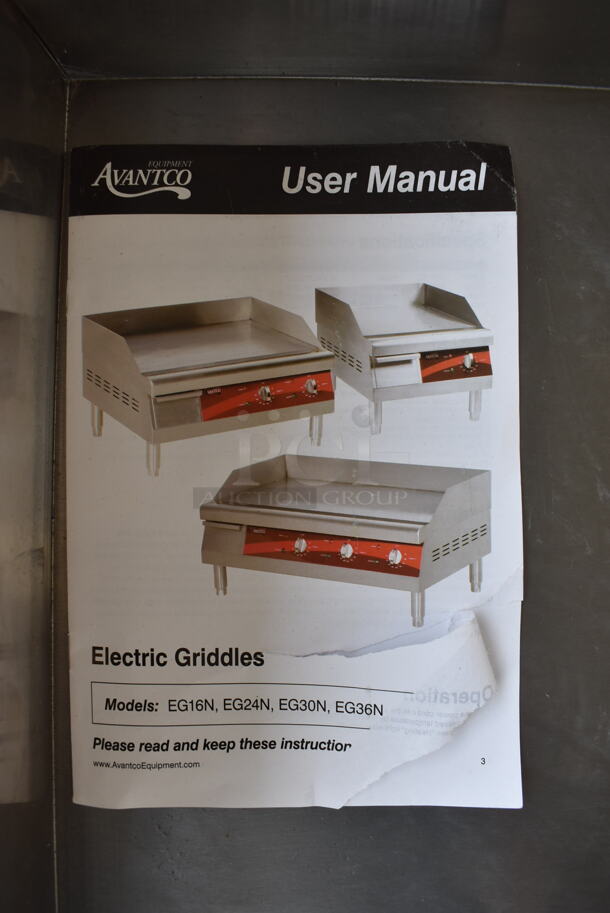 BRAND NEW SCRATCH AND DENT! Avantco 177EG30N Stainless Steel Commercial Countertop 30" Electric Powered Flat Top Griddle. 208/240 Volts. 30x20x13. Tested and Working! - Image 8 of 8