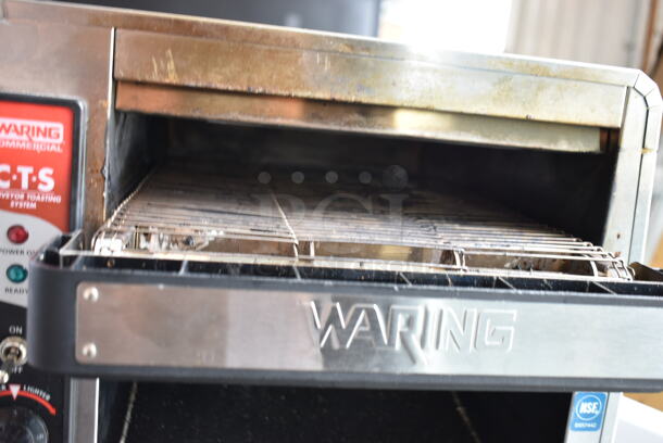 BRAND NEW SCRATCH AND DENT! Waring CTS1000 Stainless Steel Commercial Countertop Electric Powered Conveyor Toaster. 120 Volts, 1 Phase. Tested and Working! - Image 5 of 6