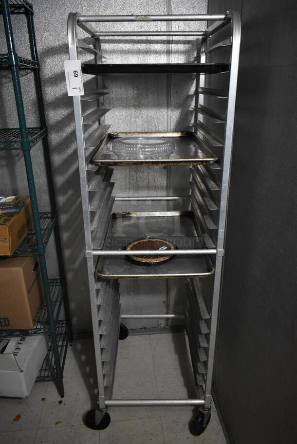 Metal Commercial Pan Transport Rack on Commercial Casters. (kitchen) - Image 1 of 4