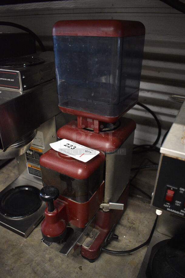 Faema MPN Metal Commercial Countertop Espresso Bean Grinder. 110 Volts, 1 Phase. 6x14x23. Tested and Working!