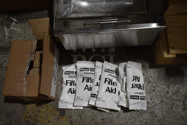 BRAND NEW! 2023 Pitco Frialator P14 Stainless Steel Commercial Portable Fryer Oil Filter Machine on Commercial Casters. 115 Volts, 1 Phase.  - Image 5 of 7