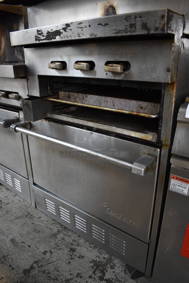 Garland SunFire Stainless Steel Commercial Natural Gas Powered 6 Burner Range w/ Flat Top Griddle, 2 Ovens, Over Shelf and Back Splash on Commercial Casters. 60x33x60 - Image 6 of 11