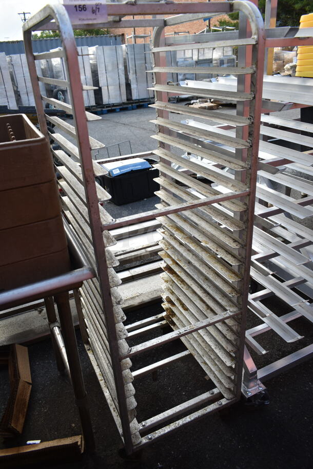 Metal Commercial Pan Transport Rack on Commercial Casters.  - Image 1 of 3