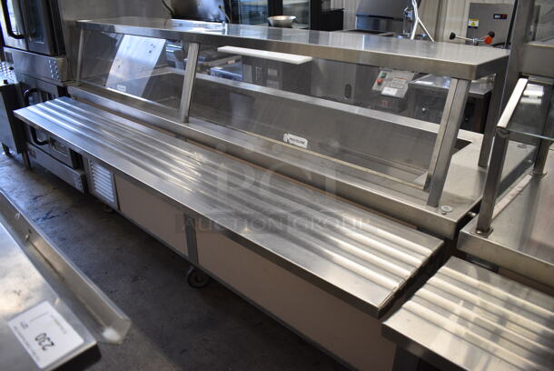 Servolift Eastern 502-4R Metal Commercial Portable Refrigerated Buffet Station w/ Sneeze Guard and Tray Slide on Commercial Casters. 120/208 Volts, 1 Phase. 92x42x49 - Image 5 of 6