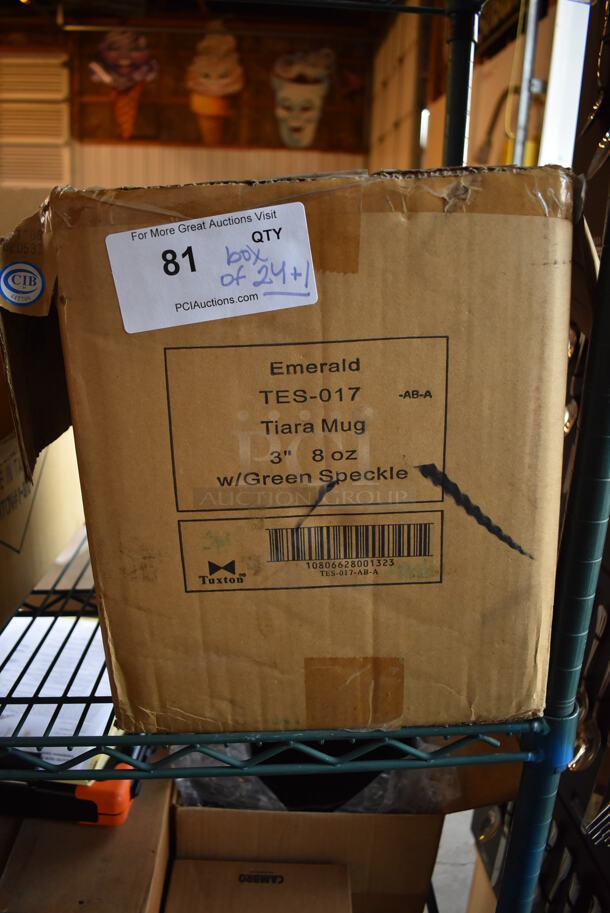 Box of 24 BRAND NEW! Tuxton Emerald TES-017 White Ceramic Mugs. 4.5x3x4 - Image 2 of 5