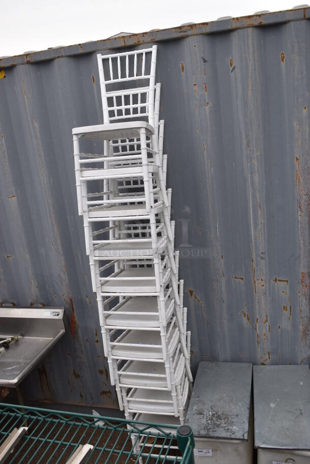 10 White Finish Chivari Dining Chairs. Stock Picture - Cosmetic Condition May Vary. 16.5x18.5x37. 10 Times Your Bid! - Image 3 of 3