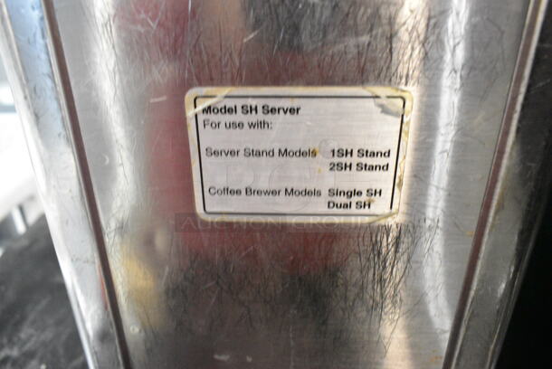 Bunn DUAL SH DBC Stainless Steel Commercial Countertop Double Coffee Machine w/ Hot Water Dispenser, 2 Metal Brew Baskets and 2 Satellite Servers. 120/240 Volts, 1 Phase.  - Image 5 of 11