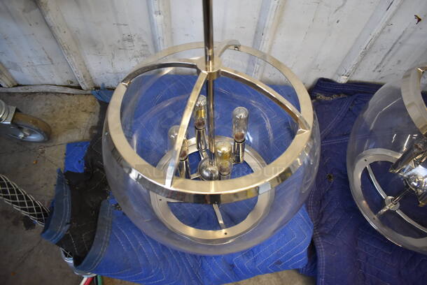 2 Metal Light Fixture. 14x14x44. 2 Times Your Bid! Tested and Working! - Image 3 of 4
