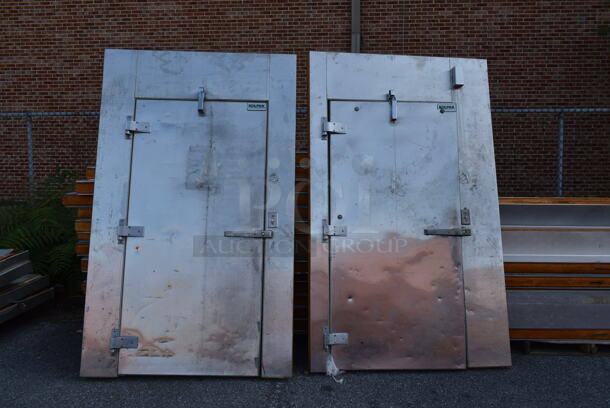 2 Kolpak Walk In Boxes That Make One Combo Box; 8'x12'x8' Freezer and 8'x12'x8' Cooler. Comes w/ Bohn ADT090ASWJ 115 Volt, 1 Phase Evaporator and 2 208/240 Volt Compressors. Does Not Have Floor. Information Provided By The Consignor But Not Verified By PCI Auctions. 2 Times Your Bid! 
 - Image 2 of 11