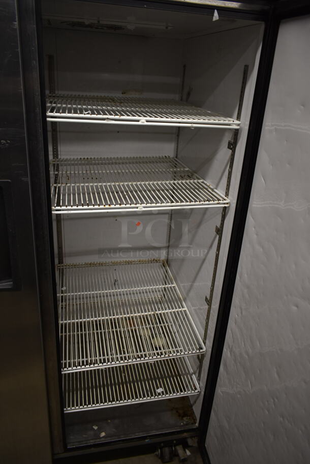 2015 True TG2R-2S ENERGY STAR Stainless Steel Commercial 2 Door Reach In Cooler w/ Poly Coated Racks on Commercial Casters. 115 Volts, 1 Phase. Tested and Working! - Image 8 of 8