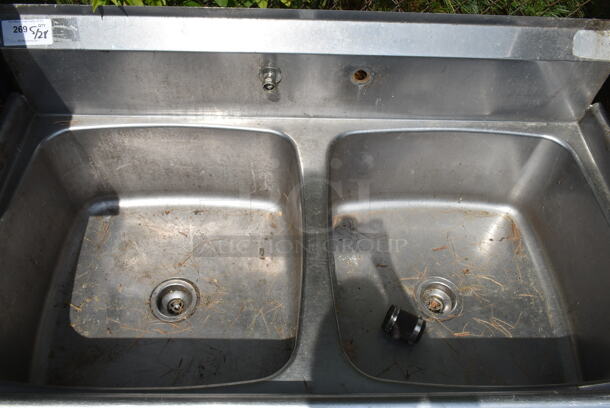 Stainless Steel Commercial 2 Bay Sink. Bays 23x23x11 - Image 3 of 3