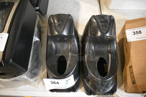 2 Black Poly Wall Mount Soap Dispensers. 5x7x11. 2 Times Your Bid! 