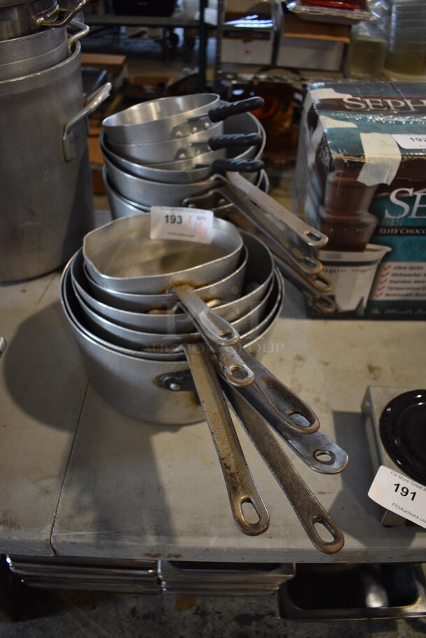 ALL ONE MONEY! Lot of 13 Various Sauce Pans. Includes 16x9x4.5 - Image 1 of 5