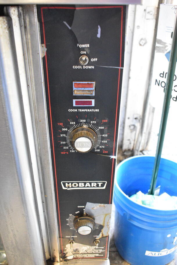 2 Hobart HGC5-10 Stainless Steel Commercial Natural Gas Powered Full Size Convection Oven w/ View Through Doors, Metal Oven Racks and Thermostatic Controls. 2 Times Your Bid!  - Image 3 of 7
