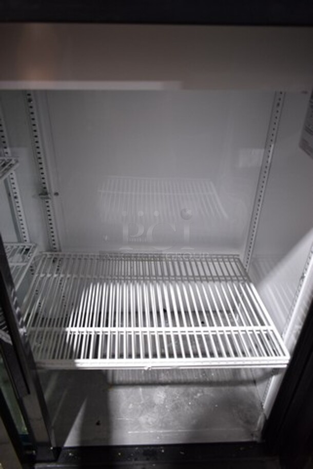 2018 True GDM-41SL-48-HC-LD Metal Commercial 2 Door Reach In Cooler Merchandiser w/ Poly Coated Racks. 115 Volts, 1 Phase. Tested and Working! - Image 3 of 5
