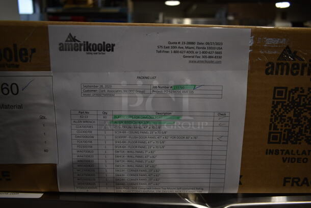 BRAND NEW SCRATCH AND DENT! AmeriKooler 6'x6'x7' Walk In Box w/ Floor. Stock Picture Used as Gallery - See Additional Pictures for Actual Box Panels - Image 10 of 10